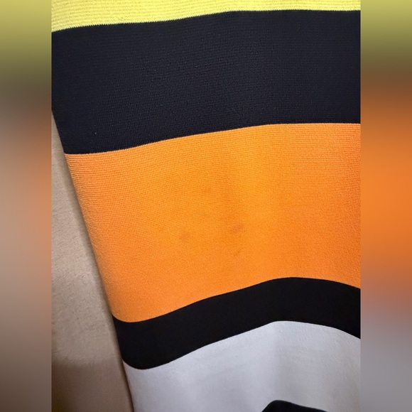 By Johnny Rainbow Stripe Knit Midi Dress | Bodycon Tank Dress | Size m - Picture 5 of 8